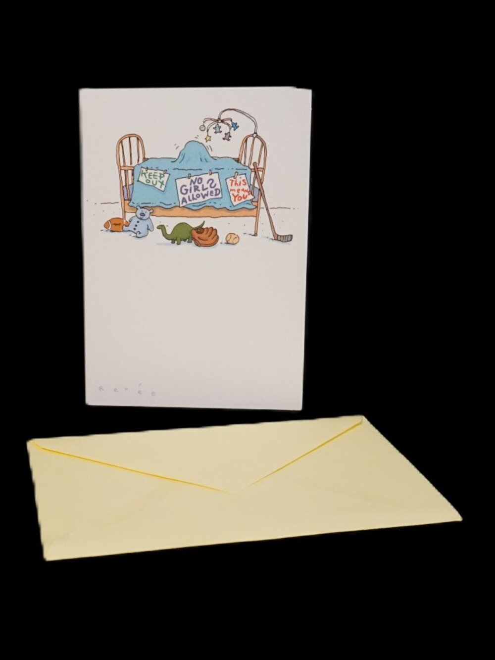 Shoe Box Vintage Hallmark Baby Boy Note Greeting Card